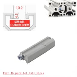 European Standard Aluminum Profile One-Line Connector Parallel Clamping Head 2020 3030 Docking Fixed Block Built-in Connector