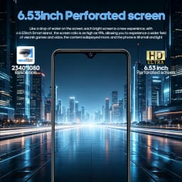 FUFFI M17 Pro Max Global Vision Smartphone Android 8GB RAM 256GB ROM 6.53 Inch Phone 24MP+48MP Dual SIM 5G Network Mobile Phones