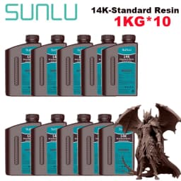 SUNLU 10KG ABS-Like/ Standard / Water-Wash/PA-Like/ 14K High Precision Resin 405nm Rapid UV-Curing Photopolymer Resin 1KG/Bottle