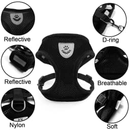 Adjustable Cat Dog Harness Leash Set Reflective Escape Proof Mesh Vest Puppy Kitten Chest Strap Pet Walking Safety Lead Supplies