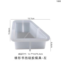 DIY Crystal Resin Mold Large Trapezoidal Square Book Stall Jewelry Table Decoration Epoxy Mirror Silicone Mold For Resin Making