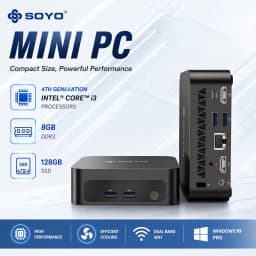 SOYO Mini PC Y5 Series 4th Gen Intel Core I3/I5/I7 Series CPU 8G RAM 128G ROM USB3.0 M.2 Windows10/11Pro Desktop Computer WiFi/B