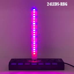 DC5V USB LED Night Light 24LEDs Colored Lamp Red Yellow White Blue Green Purple Pink Atmosphere Lights For Bedroom Decoration
