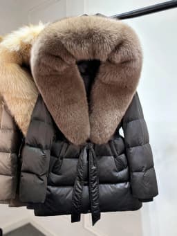 Lagabogy 2025 Top Quality Winter White Goose Down Jacket Women Coat Natural Silver Fox Fur Hooded Thick Female Waterproof Parkas
