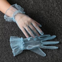 Sexy Thin Transparent Solid Short Fingerless Gloves Soft Breathable Net Yarn Mesh Women Performance Party Etiquette Elasticity