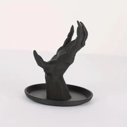 Gothic Skeleton Hand Jewelry Stand Black Plastic Necklace Earring Organizer Monster Hand Jewelry Display Tray Retro Home Decor