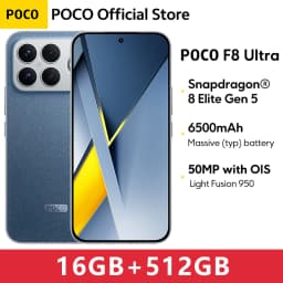 POCO F8 Ultra World Premiere Global Version Smartphone Snapdragon 8 Elite Gen 5 50MP 6.9" 120Hz display 6500mAh battery