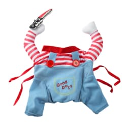 Funny Cat Clothes with Toy Knife Cute & Scary Pet Costume for Kittens Small Cats Dogs Halloween Cosplay Outfit Party Photo Props