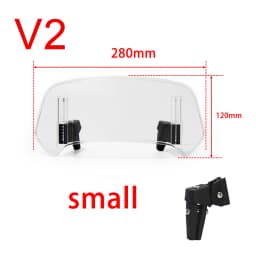 Universal Motorcycle Windshield Extension Adjustable Spoiler Clamp-On Windscreen Deflector For BMW KAWASAKI YAMAHA HONDA SUZUKI