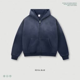 ZODF Retro Winter 400gsm Monkey Washed Fleece Zipper Hoodie Unisex Boxyfit Distressed High Street Hooded Jackets Outwears HY1330