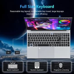 Xiaman 15.6 inch Windows 11 Laptop Computer Intel Core i3 6006U IPS 1080P Notebook PC Office Study Laptops Fingerprint Unlock