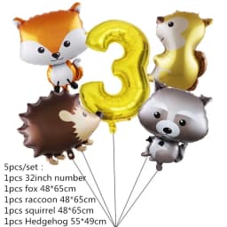 Woodland Animal Disposable Tableware Wild Forest Bear Fox Plate Cup Napkin Jungle Safari Happy Birthday Party Decor Kid Boy Girl