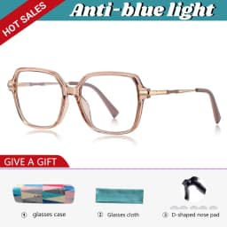 VKYEE Classic Retro Large Framed Glasses Anti-Blue Light Glasses Photochromic Customizable Prescription Glasses PFD2211