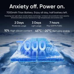 Smartphone realme GT 7 5G, processor Dimensity 9400e, battery 7000 mAh, charge W, camera 50 MP Sony IMX906 OIS, NFC