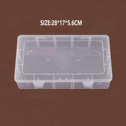 Plastic Storage Containers Box with Lid Big Capacity Clear Rectangle Box for Collecting Small Items, Beads, Crafts Accessories