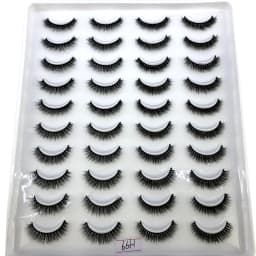20 Pairs 3D Faux Mink Lashes Natural False Eyelashes Dramatic Fluffy Soft Wispy Volume Cross Reusable Eyelash MaKeup Tools