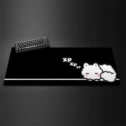 Kawaii Black Kitten Mouse Pad Large Cute Game Keyboard Mat XxL Computers Accessories Table Pad Girl Home Bedrooms Carpet Mats