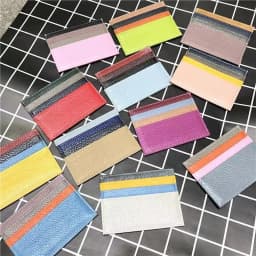 Custom Letter Genuine Leather Card Holder Personalized Initial Slim Wallet Monogram Name Purse Card Case DIY Wedding Gift