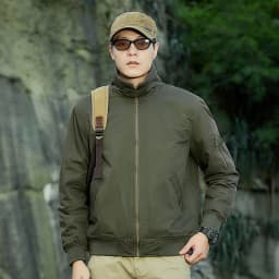 Autumn Winter Fleece Washed Jacket Men's Thick Warm Casual Outerwear