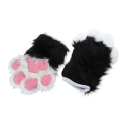 Wolf Dog Foxes Paw Claw Gloves Costume Accessories Cosplays Animal Furry Plush Full Finger Mittens Fursuit for Adults