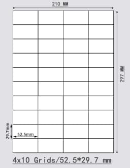 Matte White A4 Printable Sticker Label Long Strip Sticker Blank Rectangular Print Stickers for Shipping Mark, Product Label Tags