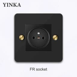 YINKA Stainless Steel Light Switch with Copper Toggle, Durable Modern Metal Wall Switch for Home, Single/Double/Triple Options