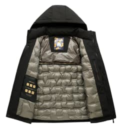 Winter Graphene Three Proof Wool Parkas New Thickened Warm Velvet Clothing Cotton Clothes Men's Fashion Detachable Hooded Jacket