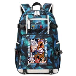 Anime Luffy Print Casual School Backpack Large Capacity Student Bookbag for Boys and Girls Travel Sport