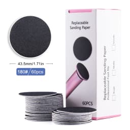 TP 43mm 60pcs/Box Foot Dead Skin Sandpaper For Electric Nail File Cuticle Callus Replaceable Sanding Paper Professional Pedicure