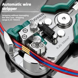 TUOSEN Wire Stripper Self-adjusting Cable Cutter Crimper Automatic Wire Stripping Tool Cutting Pliers Tool for Industry