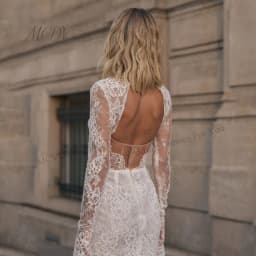 Mini Civil Wedding Dresses High Neck Full Sleeve Backless Short Bride Party Gowns Straight платье свадебное короткое Customized