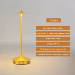 HPH Rechargeable Table Lamp Creative vintage Led Lamp Coffee Pina Pro Table Lamp Aesthetic Decoration Decorative Desk Lamp
