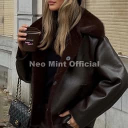 Neo Mint 2026 Winter New Windproof Shearling Jacket Women Brand Fashion Reversible Faux Mink Fur Coat Girls Short Warm Overcoat