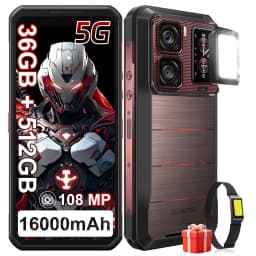 OUKITEL WP300 Smartphone 36(12+24)GB 512GB Android 15 6.8" FHD+ 120Hz 5G 108MP 16000mAh 45W Camping Light Phones Smart Watches