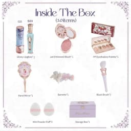 Flower Know Strawberry Rococo All-In One Gift Set Makeup Kit Full Professional Garden Mirror Blush Powder Lip Cream Flowerknows