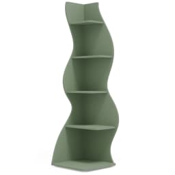 Tribesigns Modern 5-Tier Wall Corner Bookshelf, Stylish Corner Small Bookcase Storage Rack Plant Stand with Unique