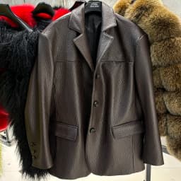 YOLOAgain Women's Oversized Suede Leather Blazer Single Breasted Real Leather Jacket Female 2025 Spring