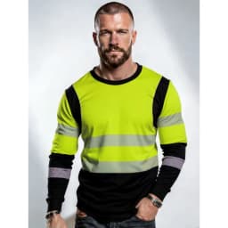 Men's Construction Workers Uniforms 3D Digital Printed Casual Round-Neck Long-Sleeved T-Shirt Comfortable T-Shirts Sportswear