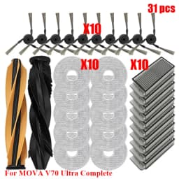 Compatible Fit For MOVA V70 Ultra Complete Vacuum Cleaner Replacement Parts Main Roller Side Brush HEPA Filter Mop Cloth Spare