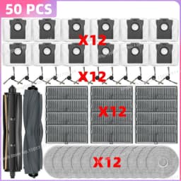 Fit For (Mova P50 PRO ULTRA/P50 Ultra, Dreame X40 Ultra/L40 Ultra/L30s Pro Ultra Heat) Tricut Roller Brush Filter Mop Cloth Bag