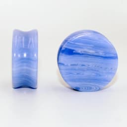 2PCS Natural Stone Double Flared Plug Opal Quartz Ear Tunnel Gauge Colorful Stone Ear Expander Weight Body Piercing Jewelry