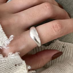 PANJBJ  925 Sterling Silver Double Layer Ring for Women Girl Gift Geometry Hollowing Out Minimalism Fashion Jewelry Wholesale
