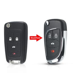 KEYYOU Modified Filp Car Key Shell Fob Remote Case For Chevrolet Cruze Epica Lova Camaro Impala 2 3 4 5 Button HU100 Blade