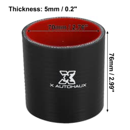 X Autohaux Universal Straight Silicone Reducer Hose Coupler Intercooler Turbo Straight Tube Piping 89mm ID Auto Car Accessary