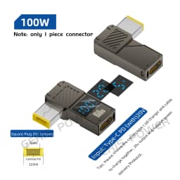 100W Type C Fast Charging Adapter Connector Dc Plug USB C to Universal Laptop Charger Converter for Lenovo Hp Dell Asus Acer