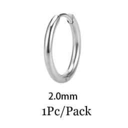 6/8/10/12mm Tiny Korean Small Stainless Steel Round Mini Little Good Huggie Hoop Earrings for Women Cartilage Piercing Loop Ring