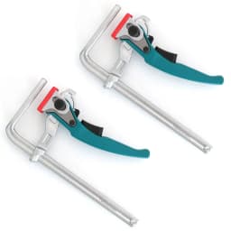 ALLSOME 2pcs Ratcheting Table Clamps, Quick Release Track Saw Clamps, Guide Rail Clamp for MFT Table and Guide Rail System