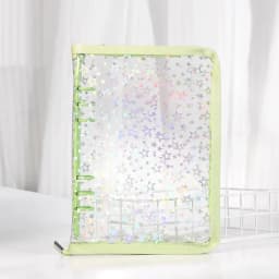 A5 Laser Star Zipper Binder Collect Book Refill Organizer DIY Journal Dairy Transparent Kpop Idol Photo Album Kawaii Stationery