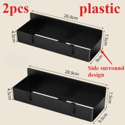 2pcs Magnetic Storage Shelf Household Kitchen Refrigerator Washing Machine Side Hanging Storage Rack, Multifunctional Storage