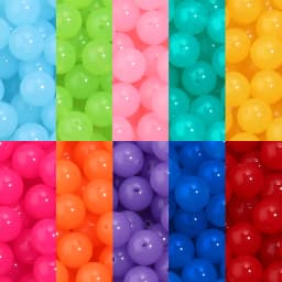 20pcs 16mm Acrylic Beads Candy Color Round Loose Spacer Beads For DIY Jewelry Making Bracelets Necklace Phone Key Chain Findings